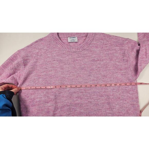 Cozy Plush Yarn Cocoon Sweater XL Slub recycled material lavander purple old nav - Picture 9 of 9